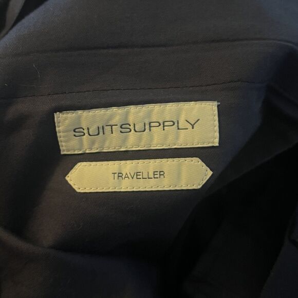 Suit Supply Soho F. LLI Cerruti Blue Traveller Wool Trouser Men’s 33x28 Blue - Picture 4 of 8